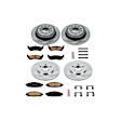 2003 Lincoln Town Car - Front and Rear Brake Disc and Pad Kit, Natural Finish, Plain Surface, 5 Lugs, 294.9 mm, Ceramic, Sedan, 4.6L 8Cyl, Z17 OE Replacement
