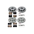 2007 Nissan 350Z - Front and Rear Brake Disc and Pad Kit, Plain Surface, 5 Lugs, 322 mm, Ceramic, 4 Piston Front Calipers, 3.5L 6Cyl, Z17 OE Replacement