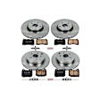 2014 Subaru Impreza - Front and Rear Brake Disc and Pad Kit, Natural Finish, Plain Surface, 5 Lugs, 316 mm, Ceramic, 2.5L 4Cyl, Z17 OE Replacement