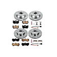 4-Wheel Set Power Stop&reg; KOE4495 Front and Rear OE Stock Replacement Low-Dust Ceramic Brake Pad and Rotor Kit