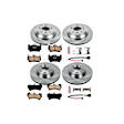 4-Wheel Set Power Stop&reg; KOE4500 Front and Rear OE Stock Replacement Low-Dust Ceramic Brake Pad and Rotor Kit