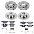 4-Wheel Set Power Stop&reg; KOE4511 Front and Rear OE Stock Replacement Low-Dust Ceramic Brake Pad and Rotor Kit