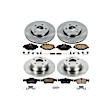 4-Wheel Set Power Stop&reg; KOE4514 Front and Rear OE Stock Replacement Low-Dust Ceramic Brake Pad and Rotor Kit