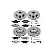 KOE4516 4-Wheel Set Front and Rear Brake Disc and Pad Kit, Plain Surface, 5 Lugs, Ceramic, For Models with OE Drilled Front Rotors, Z17 OE Replacement