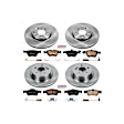2006 Mercedes Benz E350 - Front and Rear Brake Disc and Pad Kit, Natural Finish, Plain Surface, 5 Lugs, 300 mm, Ceramic, engdesig: 272.972, Sedan, 3.5L 6Cyl, Z17 OE Replacement