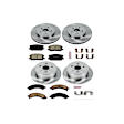 4-Wheel Set Power Stop&reg; KOE4530 Front and Rear OE Stock Replacement Low-Dust Ceramic Brake Pad and Rotor Kit
