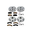 4-Wheel Set Power Stop&reg; KOE4531 Front and Rear OE Stock Replacement Low-Dust Ceramic Brake Pad and Rotor Kit