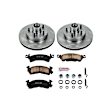 KOE4539 Front Brake Disc and Pad Kit, Natural Finish, Plain Surface, 5 Lugs, 301 mm, Ceramic, Z17 OE Replacement