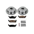 KOE4556 Rear Brake Disc and Pad Kit, Natural Finish, Plain Surface, 7 Lugs, 349 mm, Ceramic, OE Replacement