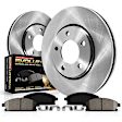 KOE4567 Rear Brake Disc and Pad Kit, Natural Finish, Plain Surface, 5 Lugs, 330 mm, Ceramic, Z17 OE Replacement