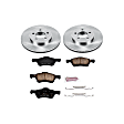 KOE4580 Front Brake Disc and Pad Kit, Plain Surface 5 Lugs 302.8 mm Ceramic Z17 OE Replacement