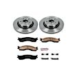 KOE4584 Front Brake Disc and Pad Kit, Natural Finish, Plain Surface, 5 Lugs, 380 mm, Ceramic, Z17 OE Replacement