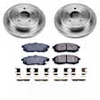KOE4601 Rear Brake Disc and Pad Kit, Plain Surface, 5 Lugs, 285.7 mm, Ceramic, Z17 OE Replacement