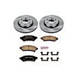 KOE4602 Front Brake Disc and Pad Kit, Natural Finish, Plain Surface, 6 Lugs, 297 mm, Ceramic, OE Replacement