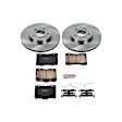 KOE4606 Front Brake Disc and Pad Kit, Natural Finish, Plain Surface, 5 Lugs, 319 mm, Ceramic, Z17 OE Replacement