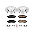 KOE4611 Front Brake Disc and Pad Kit, Natural Finish, Plain Surface, 6 Lugs, 282.7 mm, Ceramic, Z17 OE Replacement