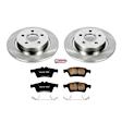 KOE4613 Rear Brake Disc and Pad Kit, Plain Surface, 5 Lugs, Ceramic, OE Replacement