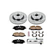 KOE4615 Front Brake Disc and Pad Kit, Natural Finish, Plain Surface, 5 Lugs, 337 mm, Ceramic, Z17 OE Replacement