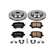 KOE4628 Rear Brake Disc and Pad Kit, Natural Finish, Plain Surface, 5 Lugs, 310 mm, Ceramic, Z17 OE Replacement