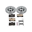 KOE4633 Front Brake Disc and Pad Kit, Natural Finish, Plain Surface, 5 Lugs, 334 mm, Ceramic, Z17 OE Replacement