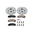 KOE4654 Front Brake Disc and Pad Kit, Natural Finish, Plain Surface, 5 Lugs, 323 mm, Ceramic, Z17 OE Replacement