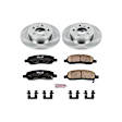 KOE4658 Rear Brake Disc and Pad Kit, Natural Finish, Plain Surface, 5 Lugs, 292 mm, Ceramic, OE Replacement