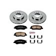 KOE4664 Front Brake Disc and Pad Kit, Natural Finish, Plain Surface, 6 Lugs, 298 mm, Ceramic, OE Replacement