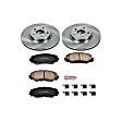 KOE4669 Front Brake Disc and Pad Kit, Plain Surface 5 Lugs 275 mm Ceramic Z17 OE Replacement