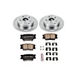 KOE4671 Rear Brake Disc and Pad Kit, Plain Surface 5 Lugs 281 mm Ceramic OE Replacement