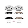 KOE4682 Front Brake Disc and Pad Kit, Natural Finish, Plain Surface, 6 Lugs, 350 mm, Ceramic, Z17 OE Replacement