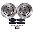 KOE4713 Front Brake Disc and Pad Kit, Plain Surface 5 Lugs 328 mm Ceramic OE Replacement