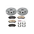 KOE4724 Front Brake Disc and Pad Kit, Natural Finish, Plain Surface, 5 Lugs, 296 mm, Ceramic, OE Replacement