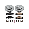 KOE4726 Front Brake Disc and Pad Kit, Natural Finish, Plain Surface, 4 Lugs, 275.4 mm, Ceramic, Z17 OE Replacement