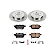 2009 Toyota Corolla - Rear Brake Disc and Pad Kit, Natural Finish, Plain Surface, 5 Lugs, 259 mm, Ceramic, With Rear Disc, 2.4L 4Cyl, Z17 OE Replacement