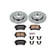 KOE4745 Rear Brake Disc and Pad Kit, Natural Finish, Plain Surface, 5 Lugs, 300 mm, Ceramic, Z17 OE Replacement