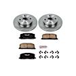 KOE4781 Front Brake Disc and Pad Kit, Plain Surface 4 Lugs 238 mm Ceramic Z17 OE Replacement
