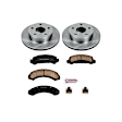 KOE4787 Front Brake Disc and Pad Kit, Natural Finish, Plain Surface, 5 Lugs, 261 mm, Ceramic, AWD, Z17 OE Replacement