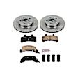 KOE4808 Front Brake Disc and Pad Kit, Natural Finish, Plain Surface, 5 Lugs, 246 mm, Ceramic, Z17 OE Replacement