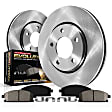 1994 Geo Metro - Front Brake Disc and Pad Kit, Natural Finish, Plain Surface, 4 Lugs, 214.88 mm, Ceramic, 1.3L 4Cyl, OE Replacement