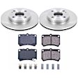 KOE4933 Front Brake Disc and Pad Kit, Natural Finish, Plain Surface, 4 Lugs, 235 mm, Ceramic, Z17 OE Replacement
