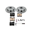 KOE4948 Rear Brake Disc and Pad Kit, Natural Finish, Plain Surface, 5 Lugs, 278 mm, Ceramic, Z17 OE Replacement