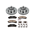 KOE5083 Front Brake Disc and Pad Kit, Natural Finish, Plain Surface, 5 Lugs, 261 mm, Ceramic, RWD, OE Replacement