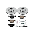 KOE508 Front Brake Disc and Pad Kit, Natural Finish, Plain Surface, 5 Lugs, 324 mm, Ceramic, Z17 OE Replacement