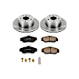 KOE5106 Front Brake Disc and Pad Kit, Natural Finish, Plain Surface, 5 Lugs, 297.5 mm, Ceramic, Z17 OE Replacement