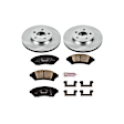 KOE5137 Front Brake Disc and Pad Kit, Natural Finish, Plain Surface, 5 Lugs, 303 mm, Ceramic, Z17 OE Replacement