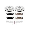 KOE5139 Front Brake Disc and Pad Kit, Plain Surface 7 Lugs 308 mm Ceramic 4WD Z17 OE Replacement