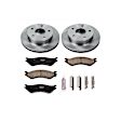 KOE5143 Front Brake Disc and Pad Kit, Natural Finish, Plain Surface, 5 Lugs, 307.34 mm, Ceramic, 4WD, OE Replacement