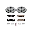 KOE5144 Rear Brake Disc and Pad Kit, Natural Finish, Plain Surface, 5 Lugs, 350 mm, Ceramic, Z17 OE Replacement