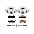 KOE5147 Rear Brake Disc and Pad Kit, Natural Finish, Plain Surface, 7 Lugs, 334 mm, Ceramic, OE Replacement