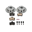 KOE514 Rear Brake Disc and Pad Kit, Natural Finish, Plain Surface, 5 Lugs, 245 mm, Ceramic, Z17 OE Replacement